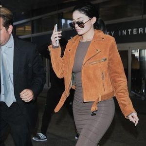 Ganni caramel suede jacket